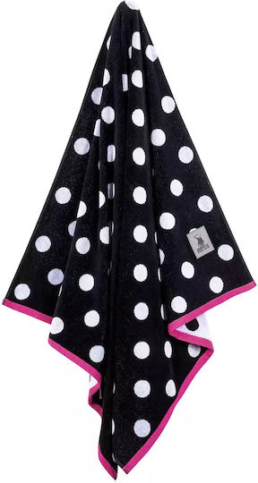 Greenwich Polo Club Beach Towel Cotton Black 170x90cm.
