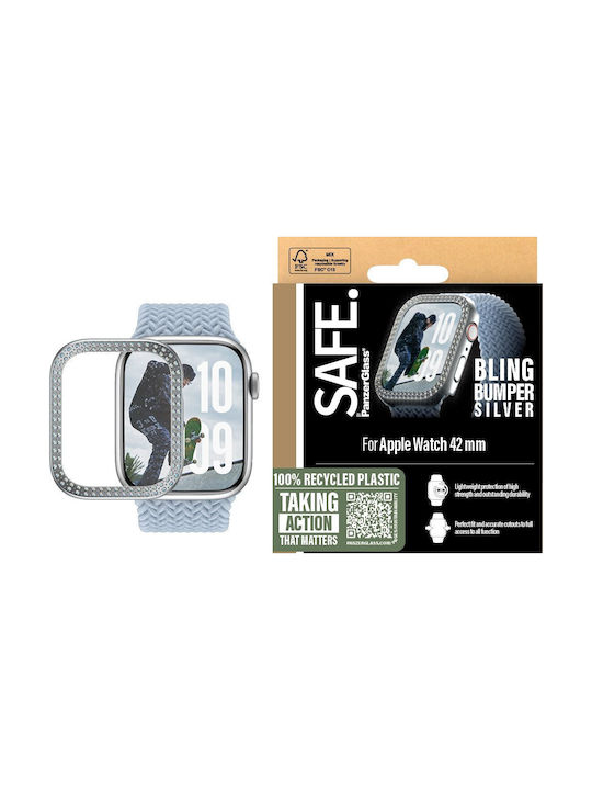 PanzerGlass Θήκη Σιλικόνης σε Ασημί χρώμα για Apple Watch Series 10, 42mm