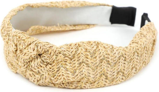 Strohhut-Haarband Beige 81770