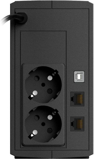 NJOY Keen 600 UPS Line-Interactive 600VA 360W с 2 Schuko Гнезда