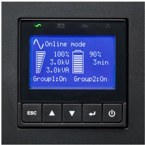 Eaton 9PX 3000W RT3U (tower/rack 3U short depth) UPS On-Line 3000VA 3000W with 10 IEC Power Plugs