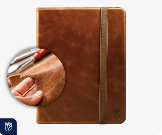 Rosso Deluxe Flip Cover Δερμάτινη Καφέ (iPad Air 13" 2024)