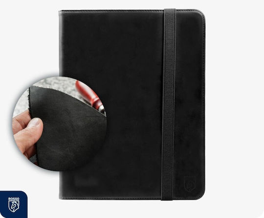 Rosso Deluxe Flip Cover Δερμάτινη Μαύρη (iPad Air 13" 2024)