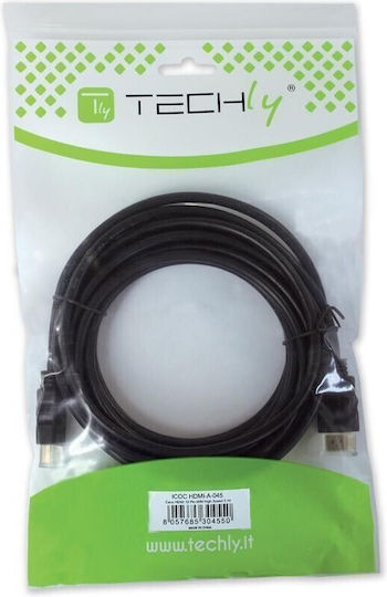 Techly HDMI 2.0 Premium High Speed 4K 60Hz HDR Cable HDMI Male - Mini HDMI Male 5m Black
