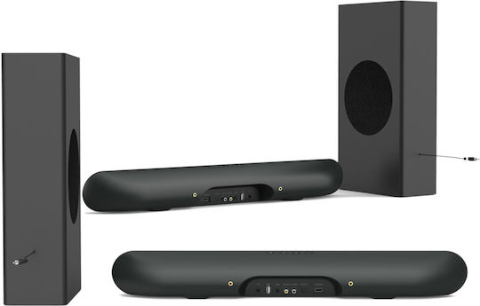 Mozos Soundbar 2.1 Bluetooth και HDMI 80W με Τηλεχειριστήριο Μαύρο