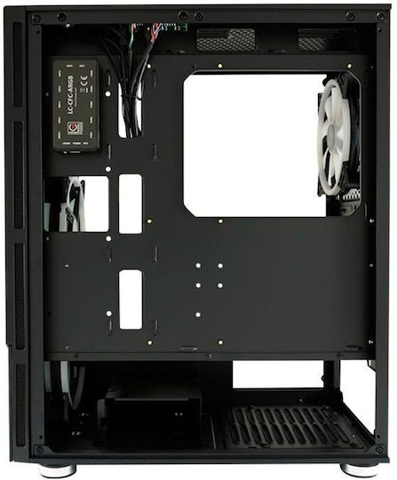 LC-Power Gaming 803W Lucid X Midi Tower Κουτί Υπολογιστή με Πλαϊνό Παράθυρο και RGB Φωτισμό Μαύρο