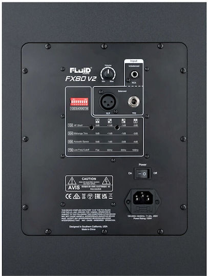 Fluid Audio FX80 V2 Ηχείo Studio Monitor 8" 110W (Τεμάχιο) Μαύρο