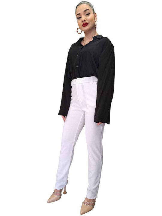 Damen Stoff Hose White