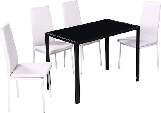 Τραπεζαρία με 4 Καρέκλες 105x60εκ.