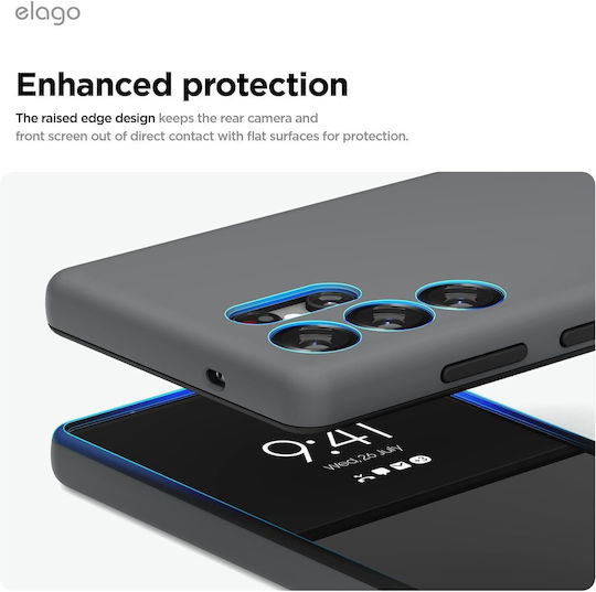 Elago Glide Back Cover Plastic / Silicone Gray (Galaxy S25 Ultra)