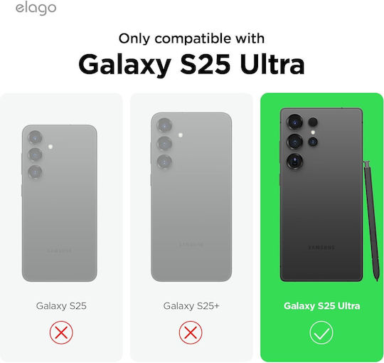 Elago Glide Back Cover Πλαστικό / Σιλικόνης Stone / Medium Grey (Galaxy S25 Ultra)