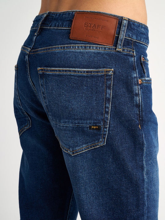 Hardy Men's Jeans Pants with Regular Straight Fit Navy Blue