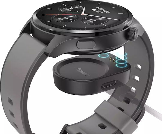 HAMA 9000 47mm Smartwatch με SIM και Παλμογράφο (Γκρι)