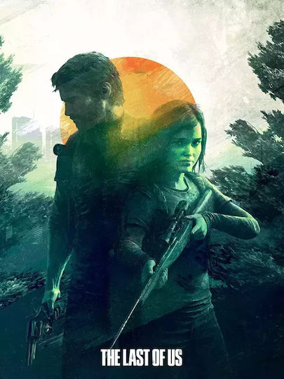 The Last Of Us Κάδρο Ξύλινο Μαύρο 30x40cm