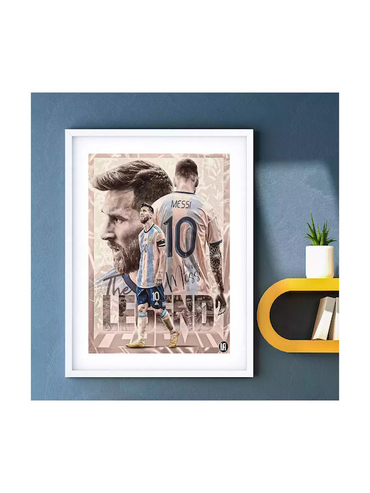Messi Rahmen Holz 30x40cm
