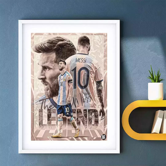 Messi Κάδρο Ξύλινο 30x40cm