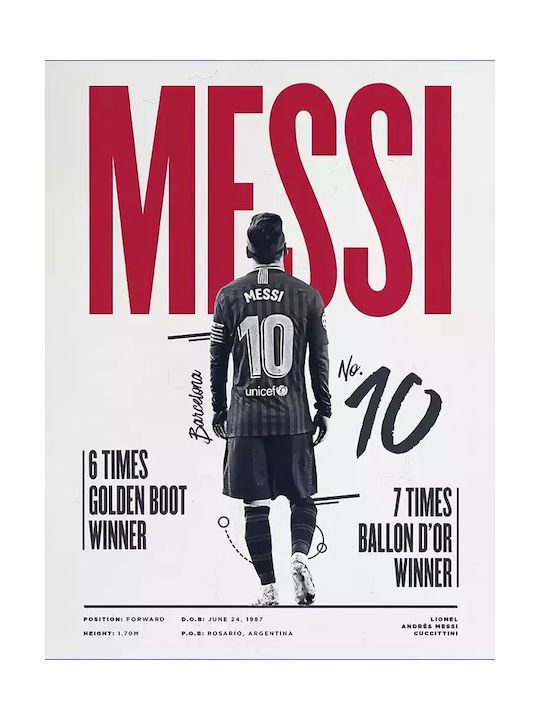 Leo Messi Рамка Дърво 30x40см