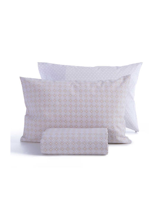 Nef-Nef Homeware Duvet Cover Set Cotton Queen with 2 Pillowcases 240x230 Module Grey
