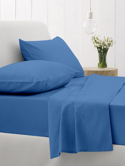 Sunshine Παπλωματοθήκη Βαμβακερή Διπλή 200x250 Cotton Feelings 104 Blue