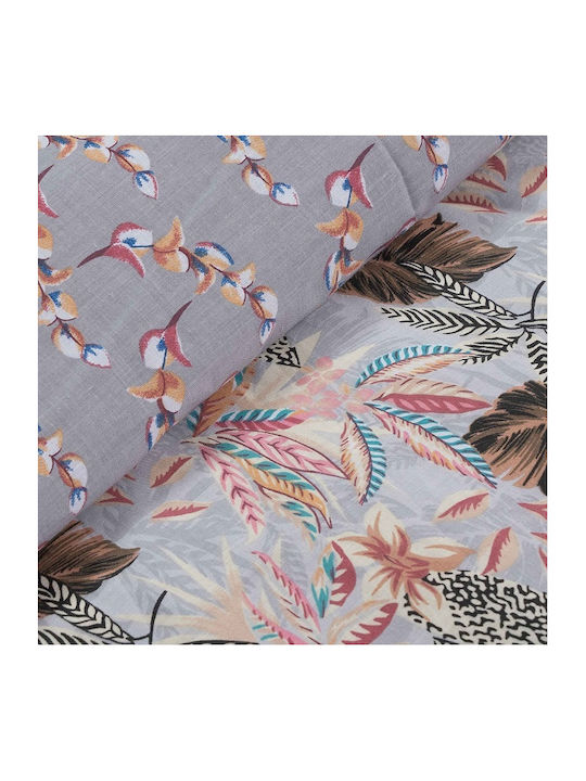 Madi Bettbezug-Set Übergröße mit 2 Kissenbezügen 220x240 Buds Gray