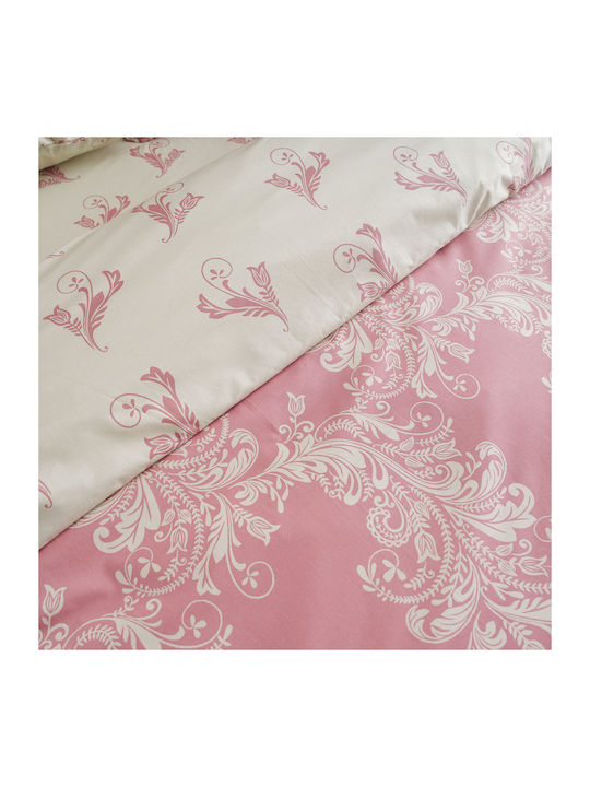 Charalambidis Textiles Duvet Cover Single 160x240 Lace Pink