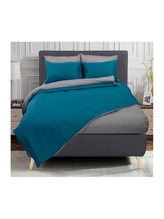 Kipper Duvet Cover Set Queen with 2 Pillowcases 220x240 Rainbow Emerald
