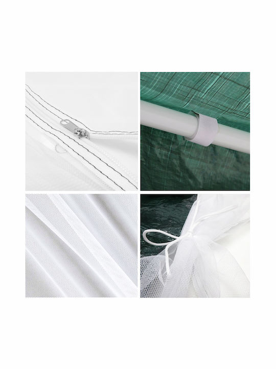 Square Pavilion Insect Netting Zipper 3x3m Green