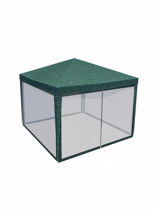 Square Pavilion Insect Netting Zipper 3x3m Green