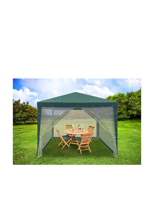Square Pavilion Insect Netting Zipper 3x3m Green