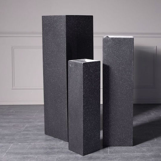 Supergreens Terazzo Plant Stand Clay Black 36cmx36cmx120cmcm.