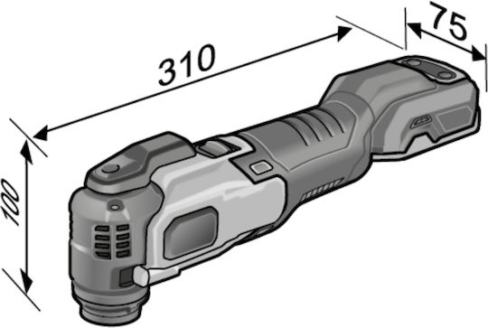 Flex MT 18.0-EC C Παλινδρομικό Πολυεργαλείο 18V Solo με Ρύθμιση Ταχύτητας