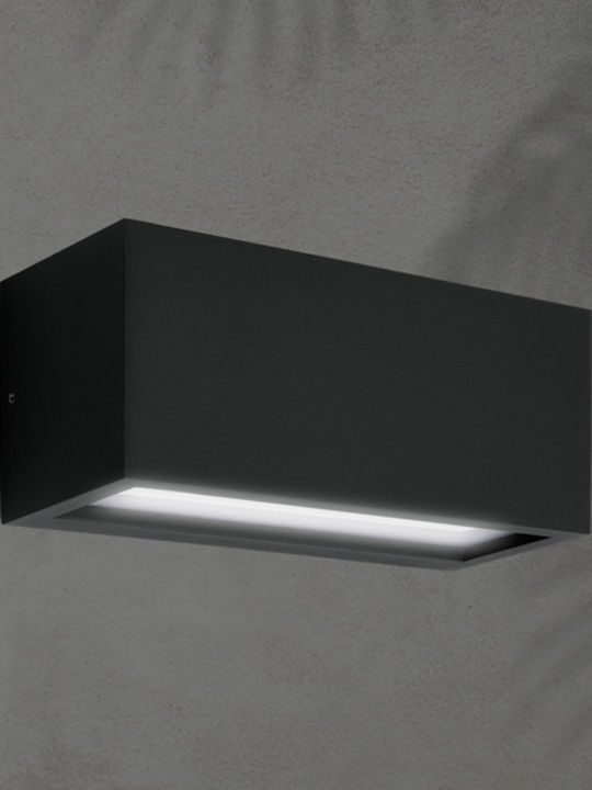 Eurolamp Επιτοίχια Εξωτερική Πλαφονιέρα E27 IP54 11x25x10εκ.