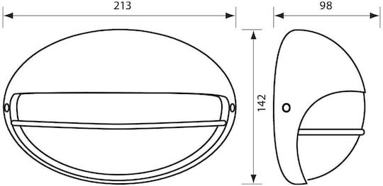 Vivalux Bulkhead Wall-Mounted Outdoor Lighting 21.3x14.2x9.8cm Vivalux Bulkhead Wall-Mounted Outdoor Lighting 21.3x14.2x9.8cm