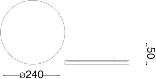 Ideal Lux Wandmontierte Außenleuchte LED IP54 12W mit Warmweiß Licht