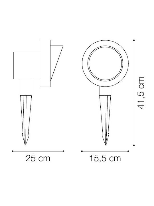 Ideal Lux Wall-Mounted Outdoor Spot Light E27 IP65 15.5x25x41.5εκ.
