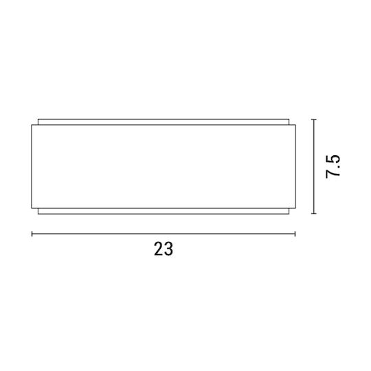 Eurolamp Nikita Επιτοίχια Εξωτερική Πλαφονιέρα LED IP54 10W με Θερμό Λευκό Φως Διπλής Δέσμης