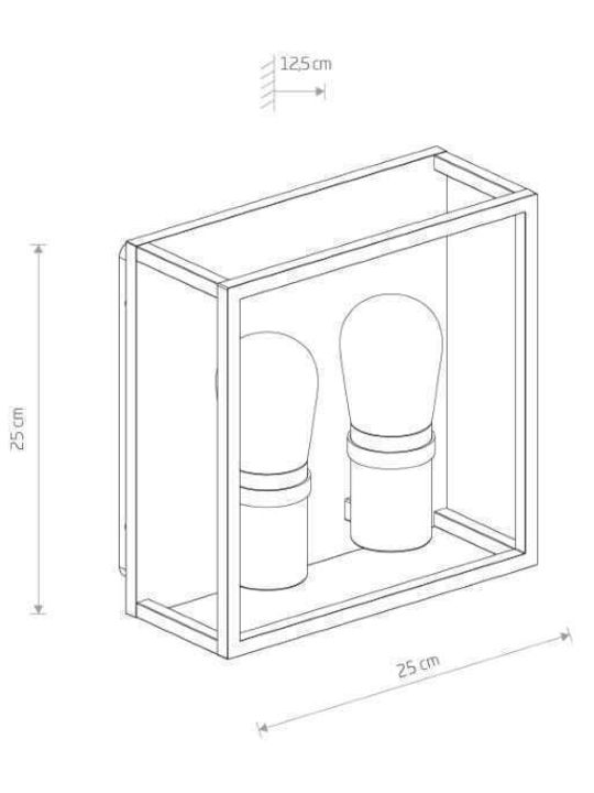Nowodvorski Wall-Mounted Outdoor Light E14 IP54 25x12.5x25εκ.