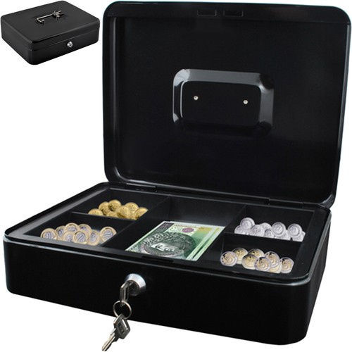 Malatec Cash Box with Lock Black 00001216