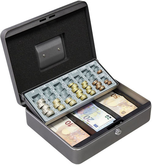 Arregui Cash Box with Lock Gray C-9246