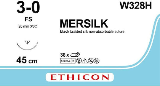 Ethicon Ράμματα Auflösbar Mersilk 3/0 26mm