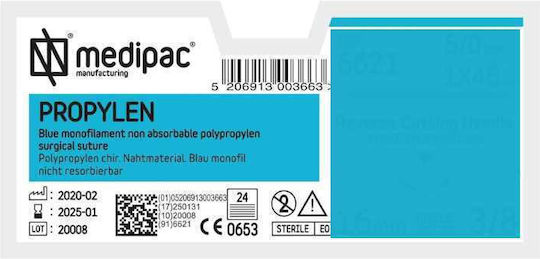 Medipac Propylen 4/0 Surgical Suture 24mm 6642