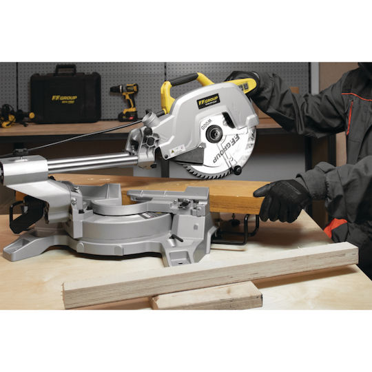 FFG SCMS 254 Plus Miter Säge Schiebe mit Leistung 2000W, Laserführung & Sägeblattdurchmesser 254mm