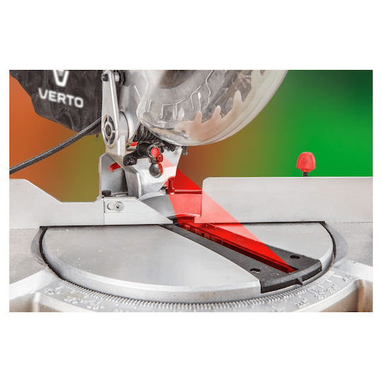 Verto Kapp- und Gehrungssäge Elektrisch 1200W mit Schnittführung Laser & Scheibendurchmesser 210mm