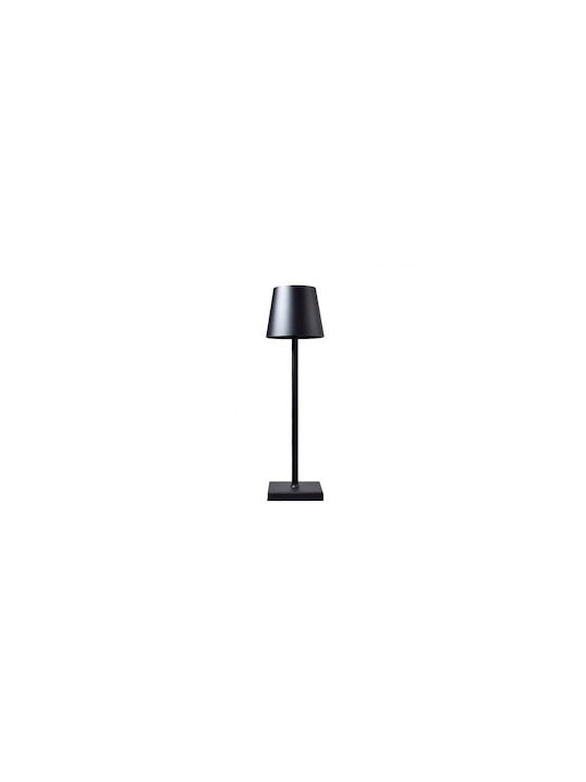 Lucas Metal Table Lamp LED with Black Shade and Base