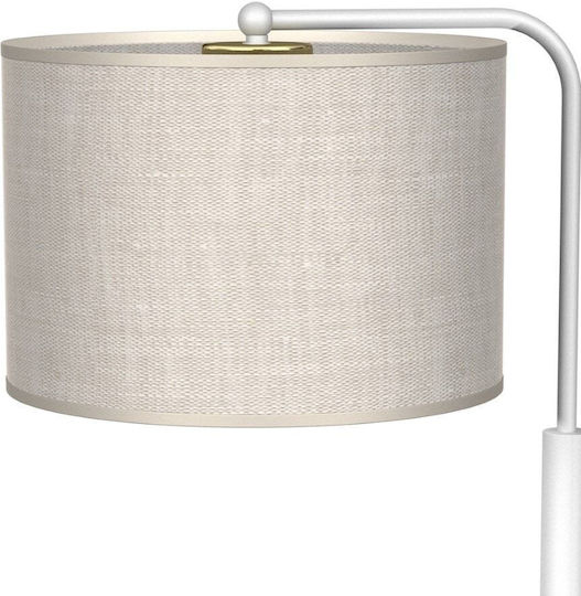 Eko Light Lino Metal Lampă de masă pentru Soclu E27 cu Abajur Alb și Bază
