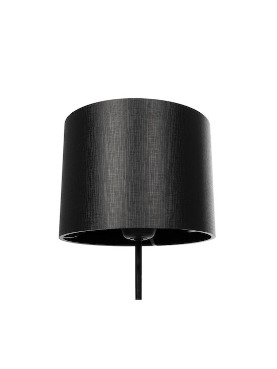 GloboStar Metal Table Lamp for Socket E27 with Black Shade and Base