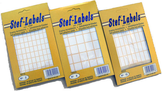 Stef Labels Small Adhesive Labels in White Color 36x50mm