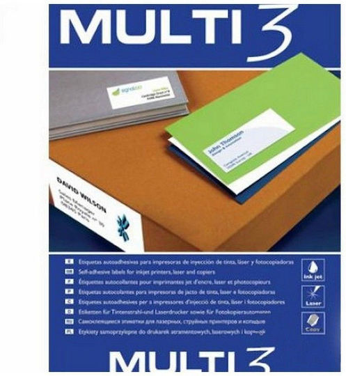 Multi 3 Small Adhesive Labels in White Color 99.1x67.7mm