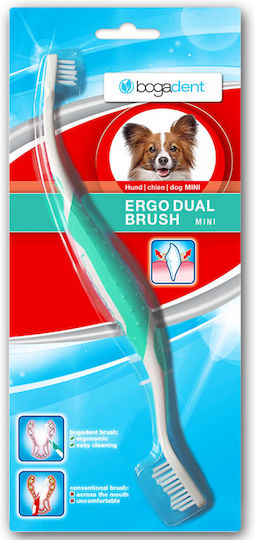 Bogacare Bogadent Ergo Dual Brush Mini Οδοντόβουρτσα για Σκύλους κατά της Πέτρας & Πλάκας 200gr