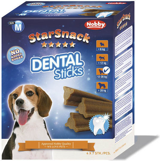 Nobby StarSnack Dental Sticks Medium Zahnpflege Stick Hund gegen Mundgeruch für Mittlere Rassen 400gr